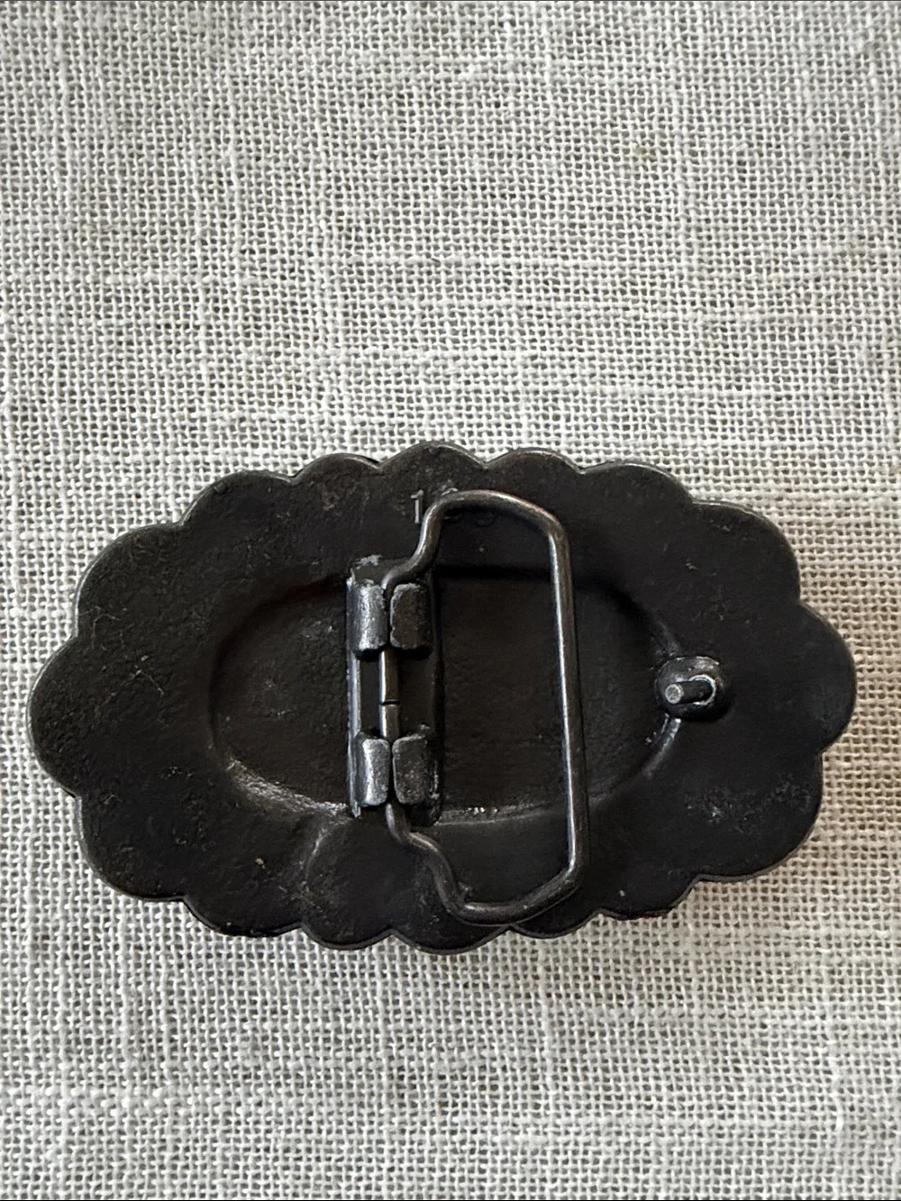 Turquoise Accent Brass Floral Belt Buckle
